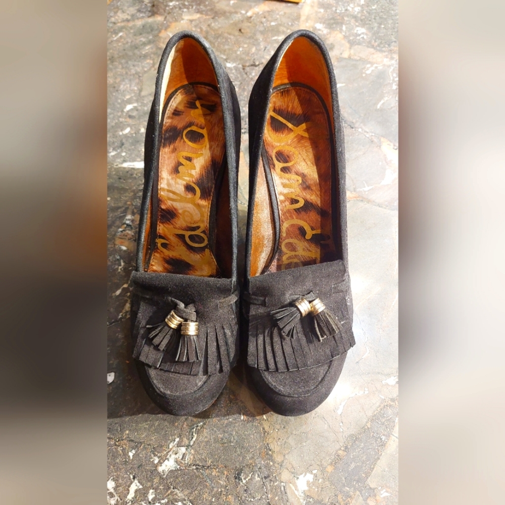 Sam Edelman Black Suede Women's Loafers
